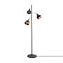 Opviq Yıldo - 7021 Lámpara de pie Negro y Cobre